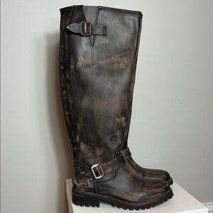 Freebird Distressed Battle Brown Knee-High Boots